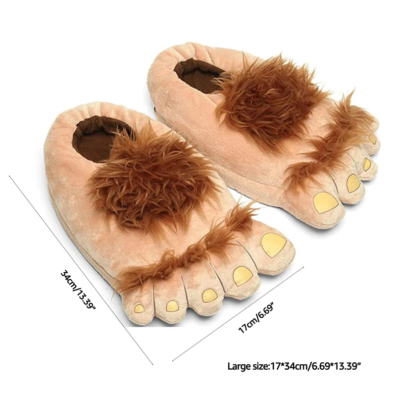 Hobbits Foot Slippers Separate Toe Shoes w/ Soft Memory Foam Anti-Slip Sole Keep Warm in Winter Funny Valentine&rsquo;s Gift New
