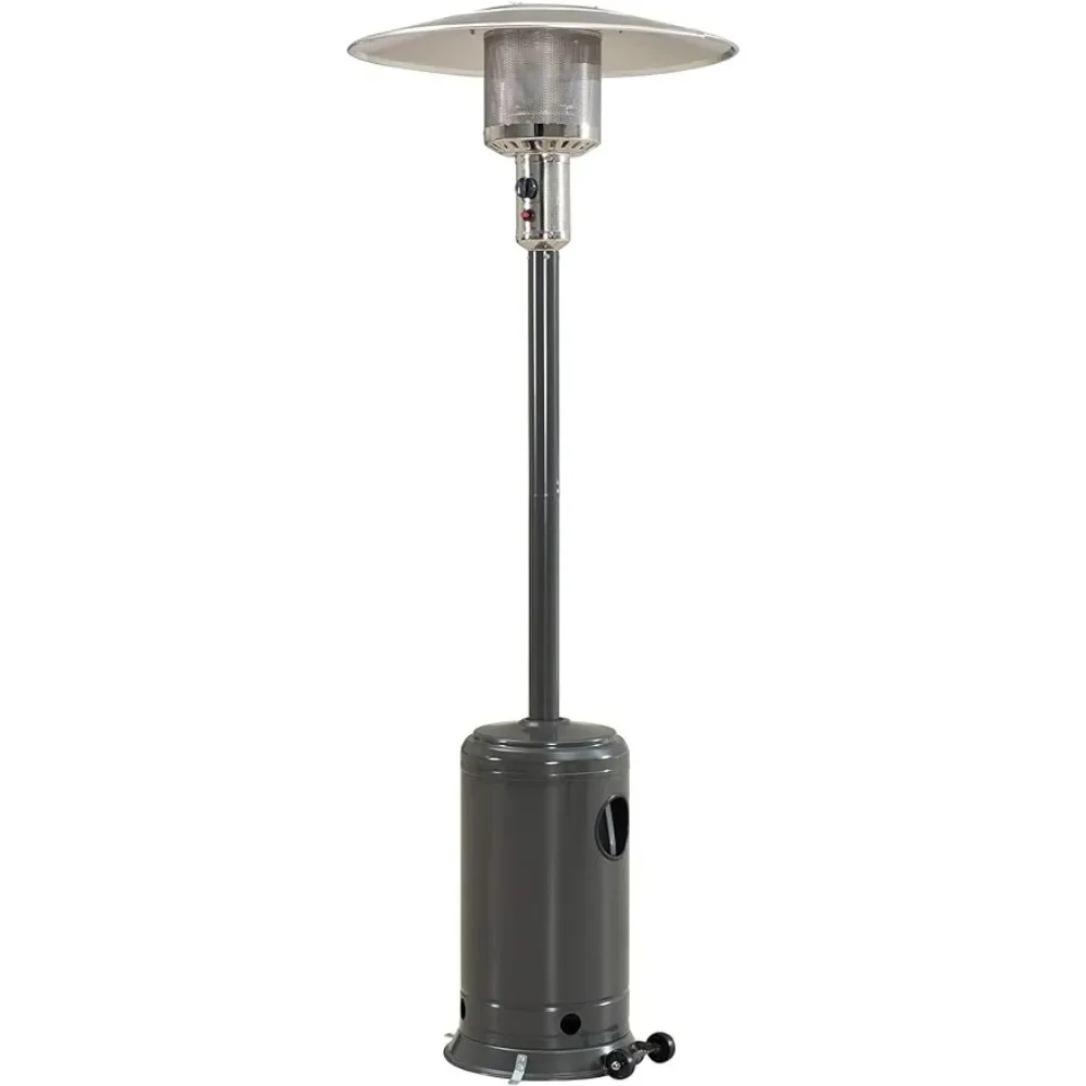 

Outdoor Portable Propane Heater for Patio and Garden With Safety Auto Shut Off Valve and Wheels Free Shipping Gray Heaters Home