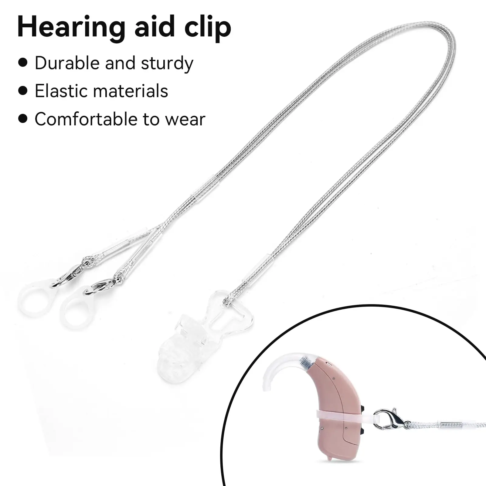 Hearing Aid Anti-Loss Clip Lanyard description 6