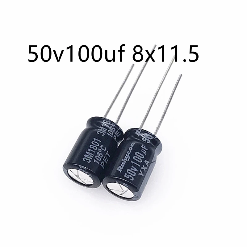 10PCS Rubycon imported electrolytic capacitor 50v 100uf 8x11.5 Japanese