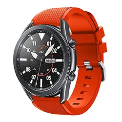 Universal 22mm Silicone Sport Watch Strap - Soft and Durable Replacement Wristband for Strap width 22mm (Official orange)