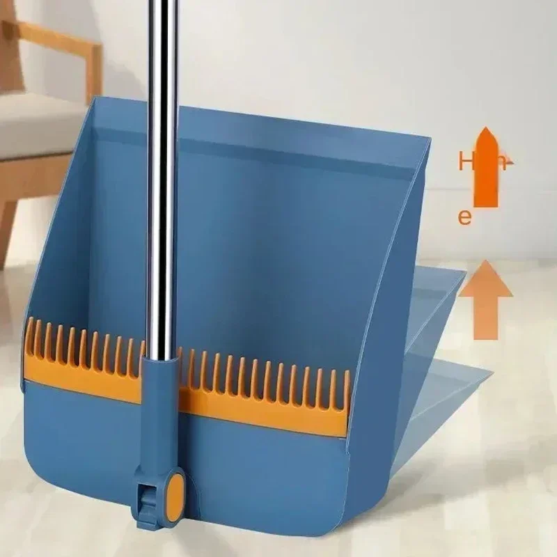Broom set Household broom broom Dustpan set Brush head sweeping Individual sweep broom Foldable garbage shovel broom 4