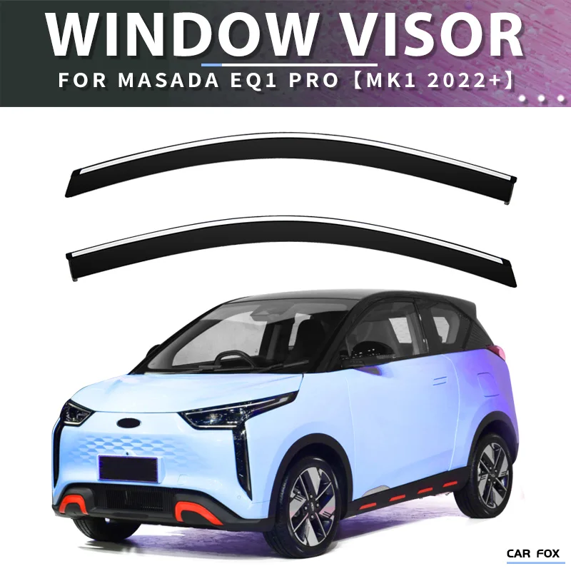 

For MASADA EQ1 Pro 2022-2024 Plastic Window Visor Vent Shades Sun Rain Deflector Guard 4PCS/SE For MASADA EQ1 Pro 2022-2024