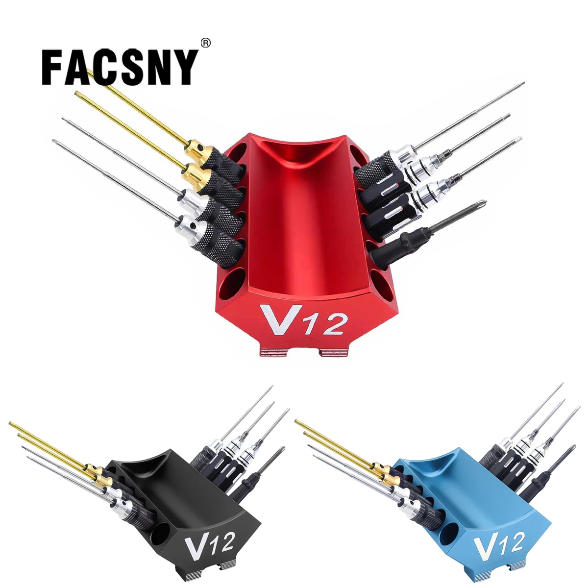 12 In1 V12 Supporto Per Cacciavite In Alluminio Rc Tools Organizer Vassoio Per Viti Per 1/10 Crawler Drift Car Boat Fpv Drone Airplane Helicopter