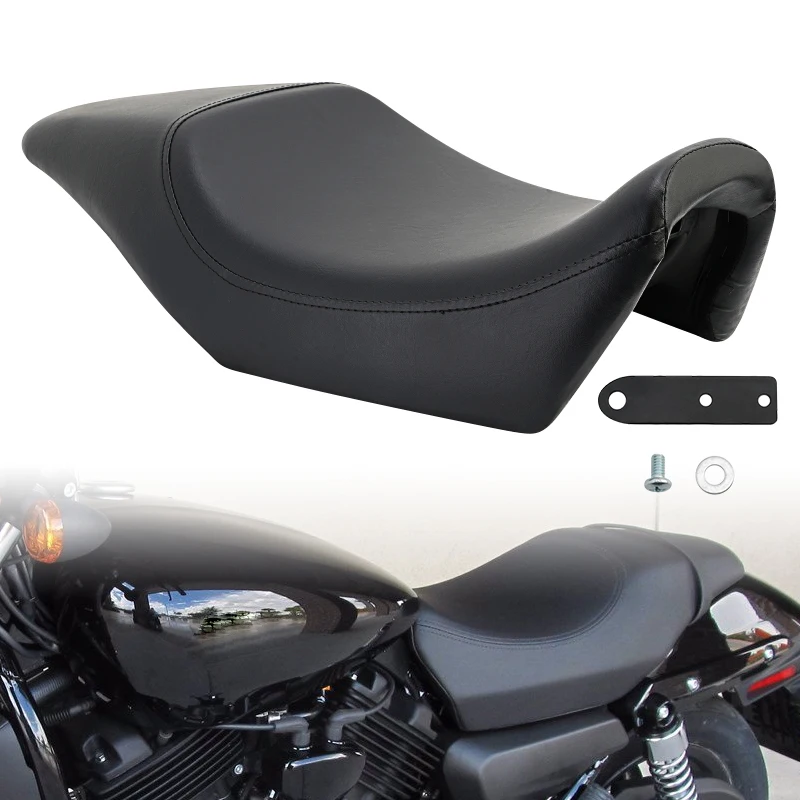 

Motorcycle PU Leather Two Up Driver Front Rear Passenger Seat Fit For Harley Street XG500 XG750 2015-2020