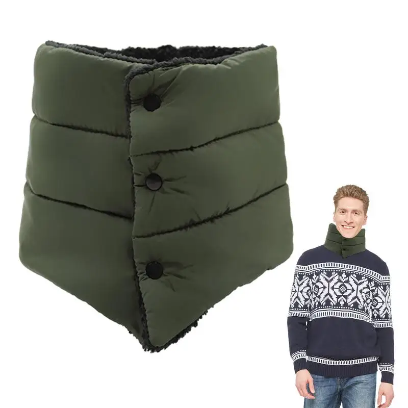 

Пуховой шарф, водонепроницаемый Зимний шарф на шею, флисовая подкладка, теплый шарф на шею, Удобный шарф для прогулок на открытом воздухе