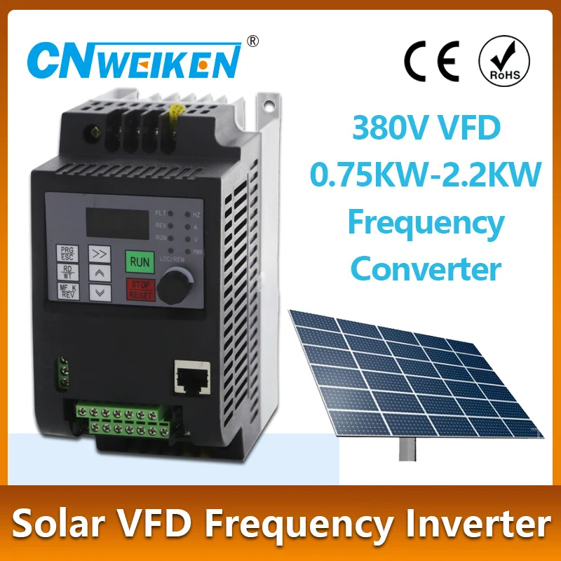 

Solar Varible frequency drive inverter/Frequency converter 380V 0.75-2.2KW DC input 400-700V output 3 phase 380V VFD