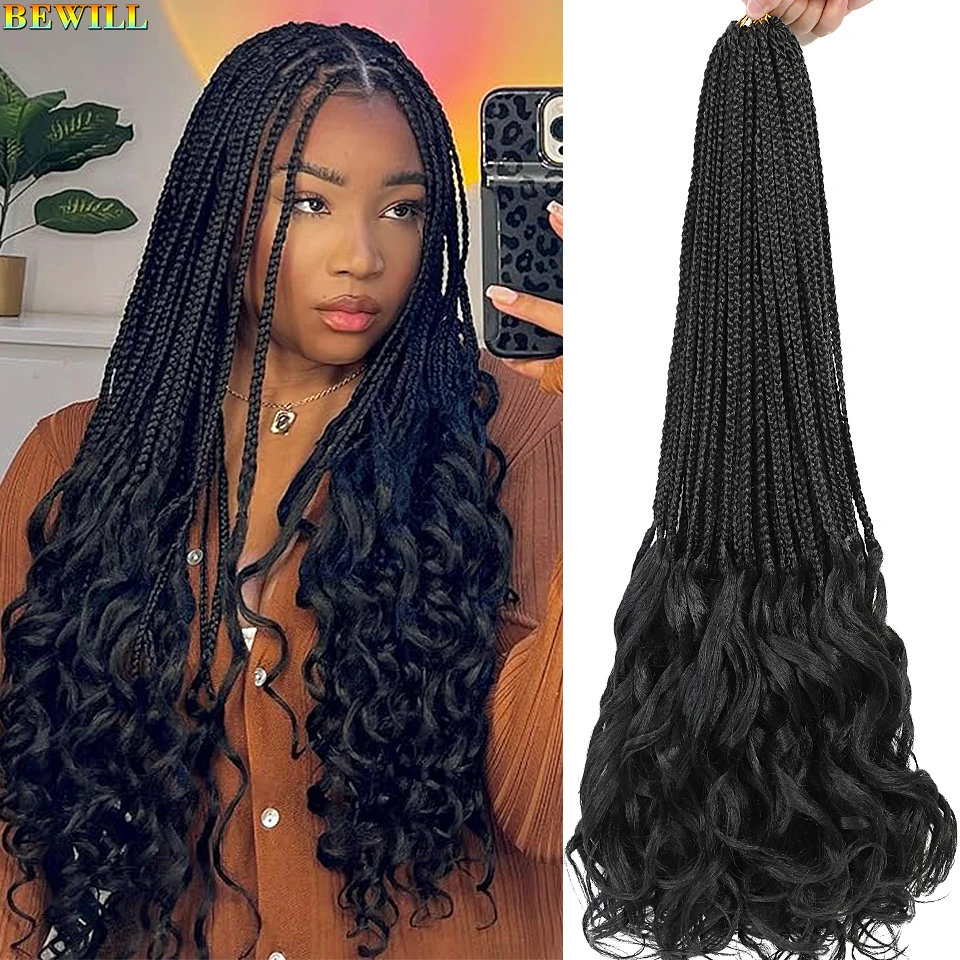 14 18 24 Inch Synthetic French Curl Crochet Braids Hair French Curly Braiding Hair For Box Braids Spiral Curl Silky Crochet