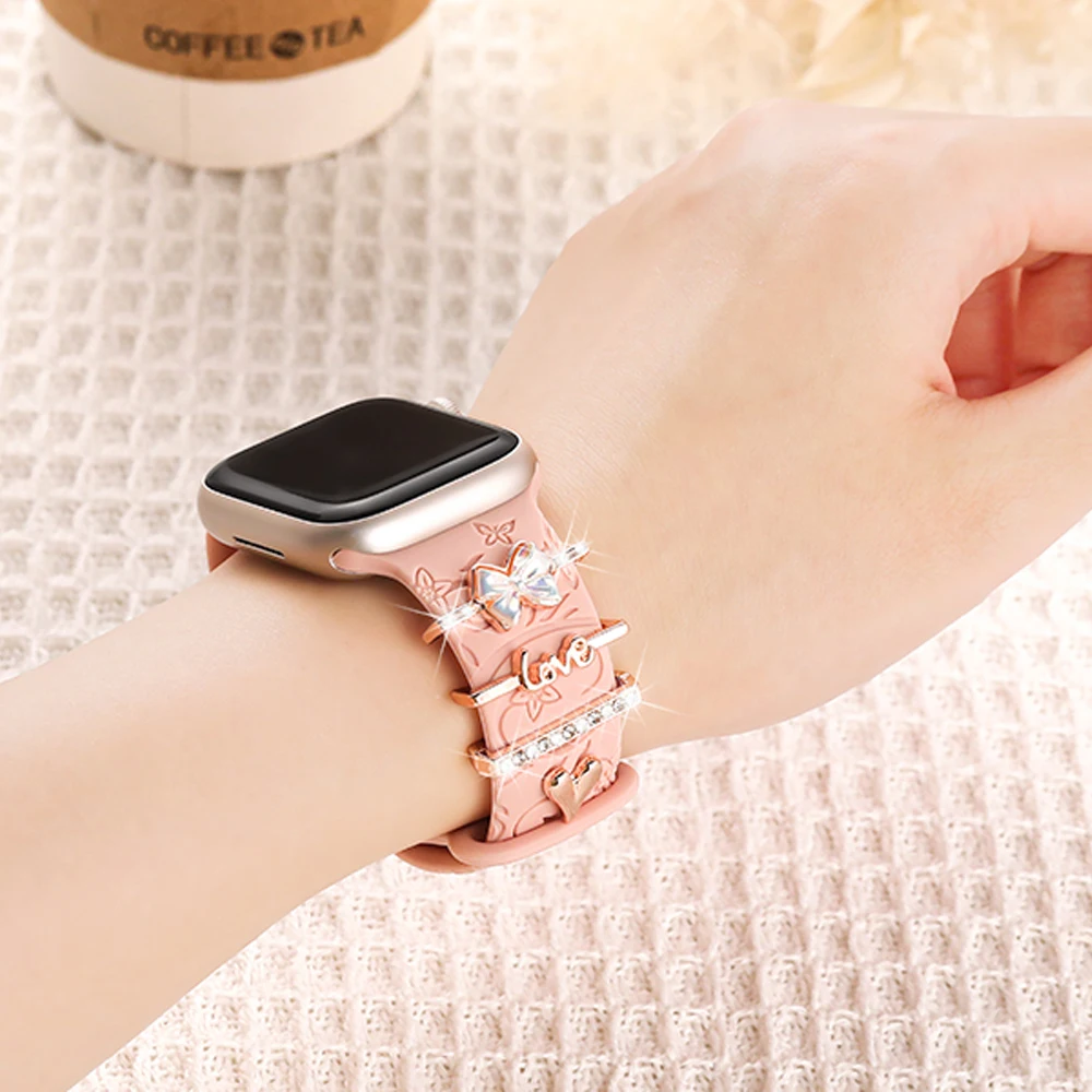 Stylish Decorative Charms for Watch Bands - Accessory Rings for Customizing Your Strap