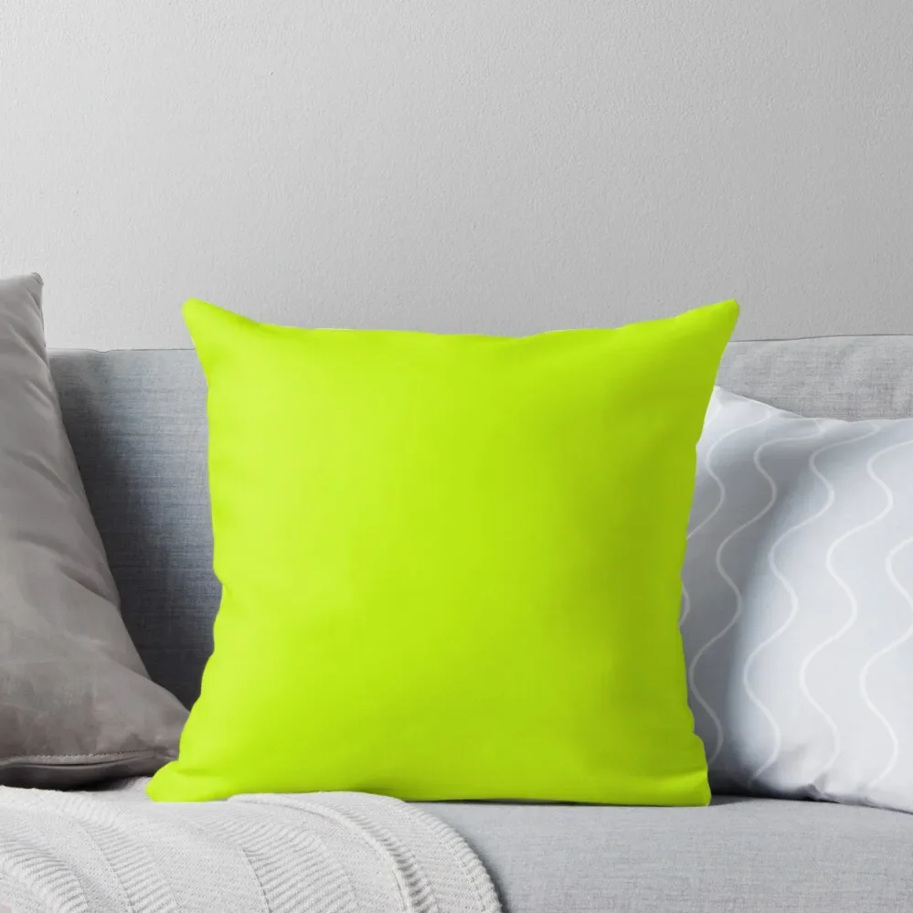 

Bright green lime neon color Throw Pillow Custom Cushion Photo Christmas Pillow Covers