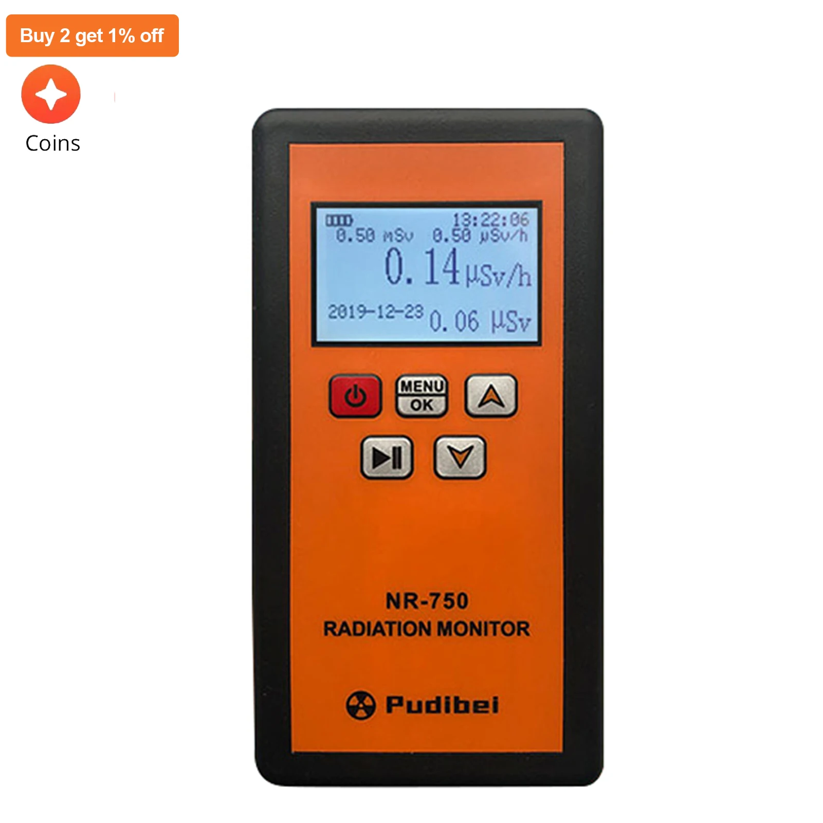 KKMOON Geiger Counter Nuclear Radiation Detector Personal Dosimeter X-ray Beta Gamma Tester Detector Radioactivity HOT
