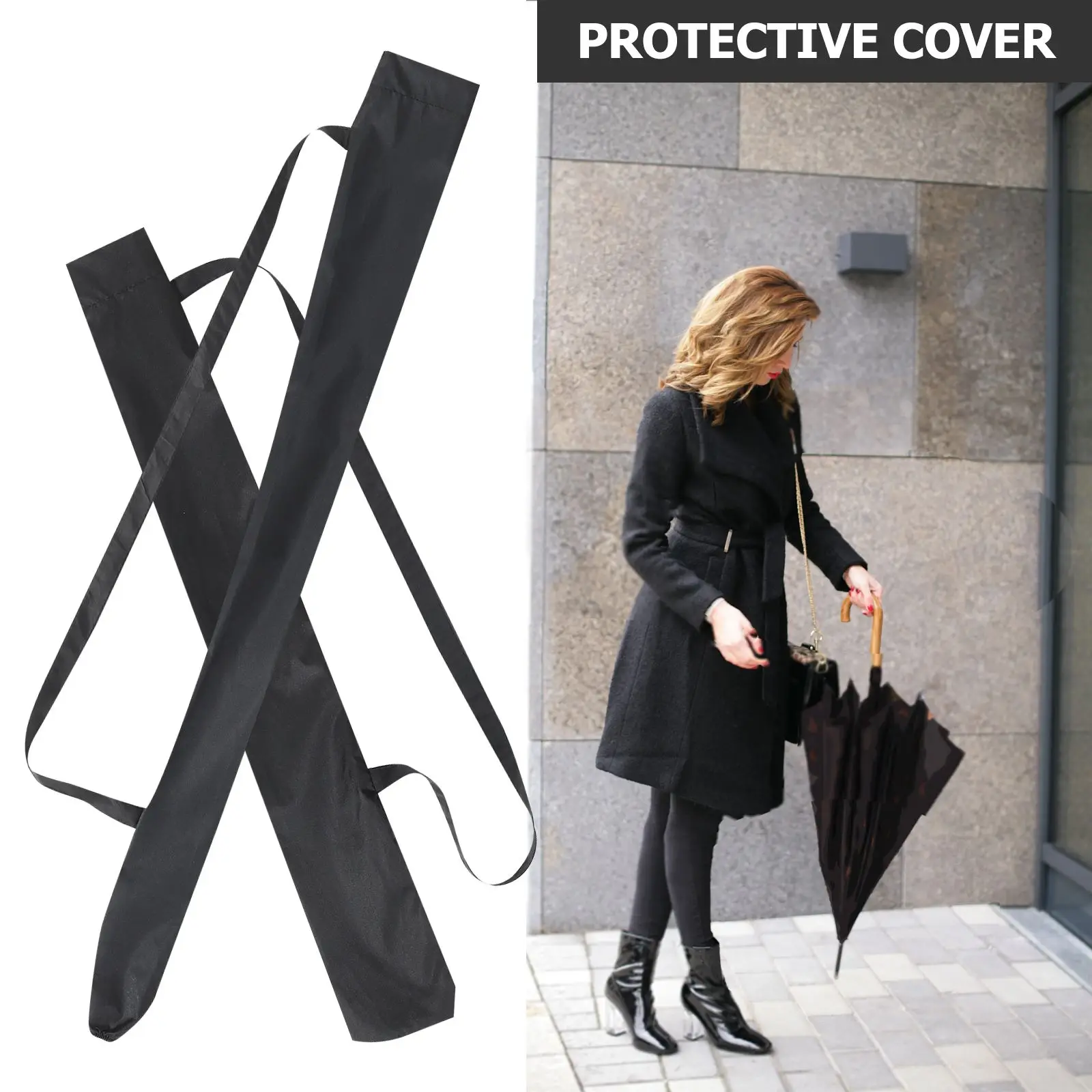 2pcs Umbrella Carrying Bag With Shoulder Strap Handbag Fishing Rod Bag Foldable Anti-Dust Protective Covers Outdoors