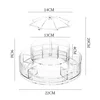 Makeup Organizers 360 Degree Rotation Transparent Storage Box Storage Shelf Cosmetic Storage Box Bathroom Organizer Home Storage 6