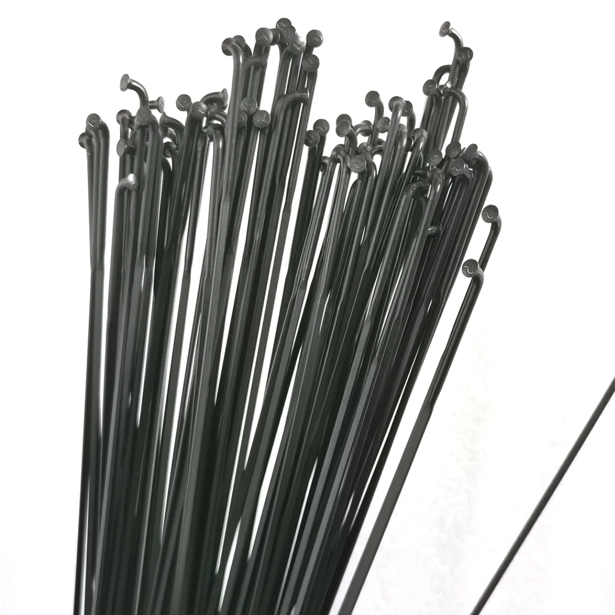 Bicycle Spoke 14G Gauge 2.0mm Stainless Steel Straight Pull J-bend Black 12pcs 1423 bicycle parts bicycle spokes