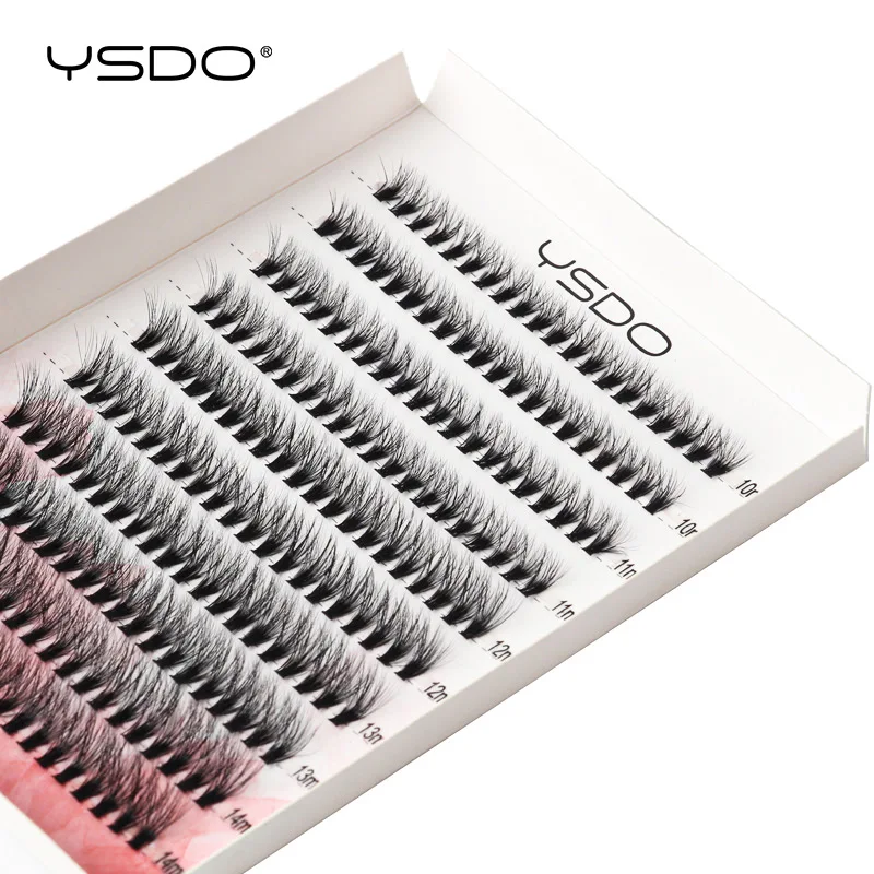 Natural Soft Individual Eyelash Extensions Black 4D Cluster Lashes