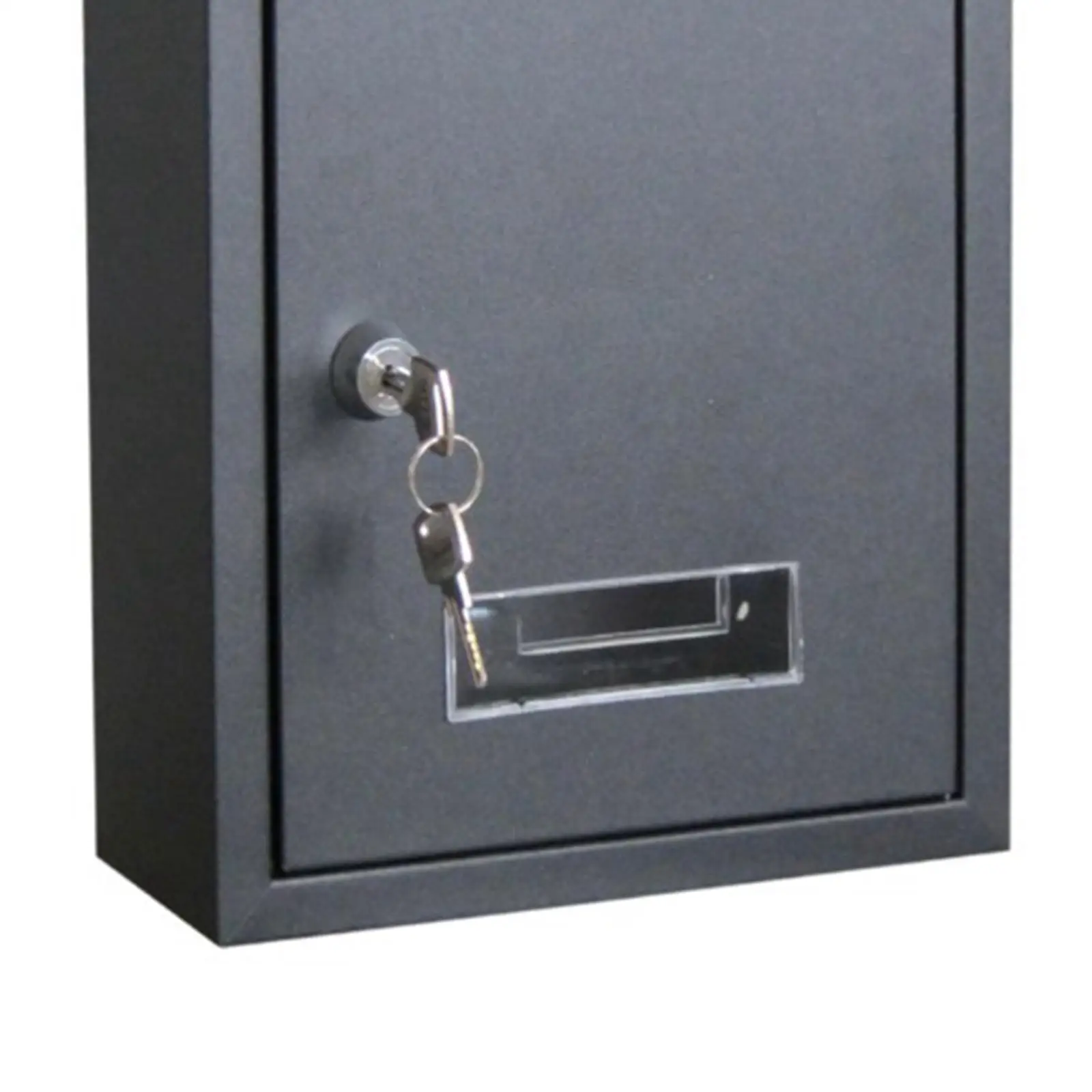 Rust-proof Mailbox 22x6 5x30cm Wall Mounted Mail Box Secure Case Black