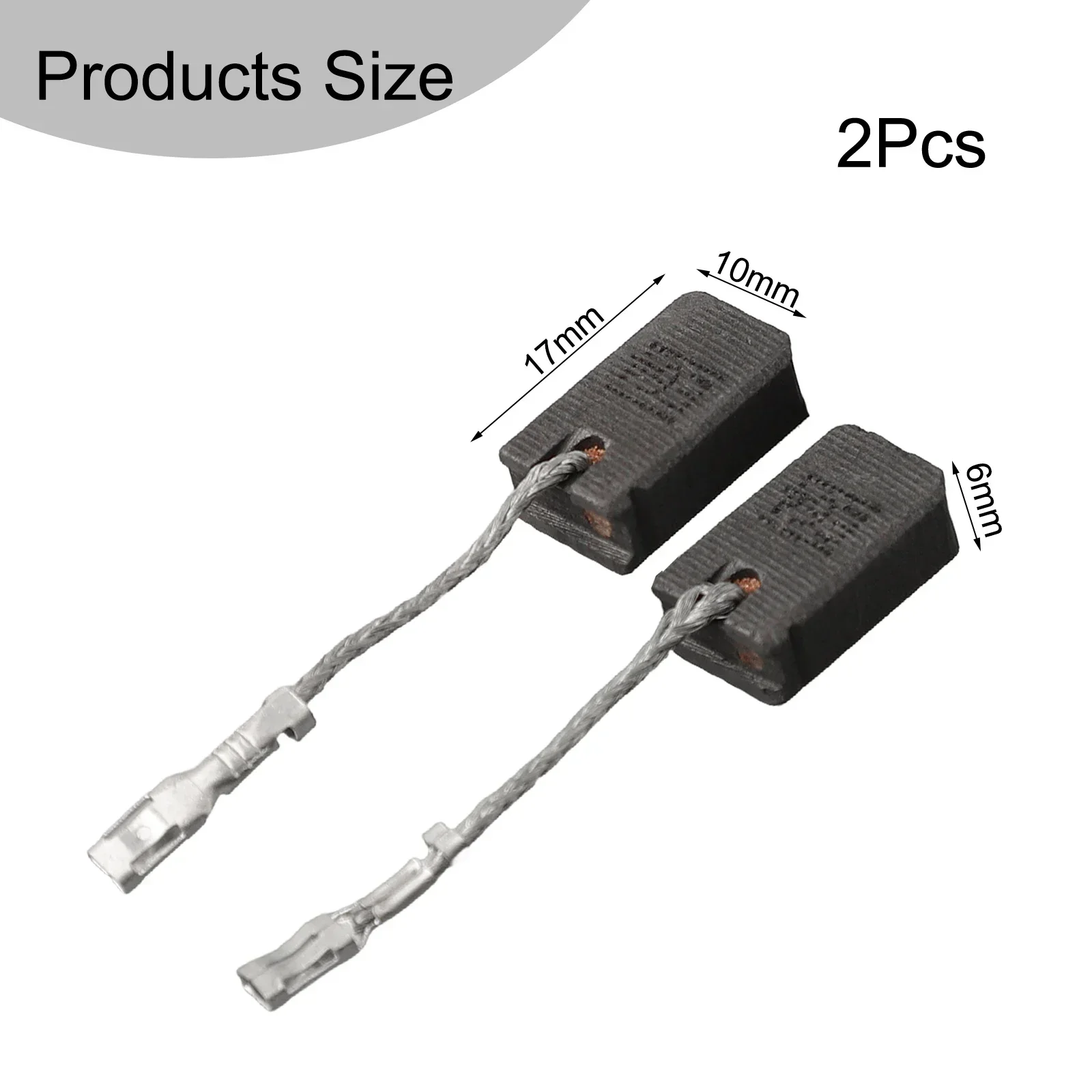 2 Pieces Carbon Brushes For 1200W Angle Grinder GWS12-125S/GWS12-150SE64 Self-stop Angle Grinder Replacement Carbon Brushes 6X10