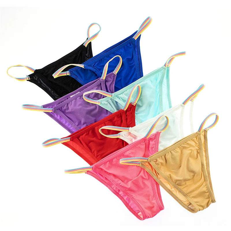 

8PCS Women Panties Underwear Silky Soft Ultra-Thin T-Back Thongs Breathable Thongs G-String Underpants Transparent Lingerie