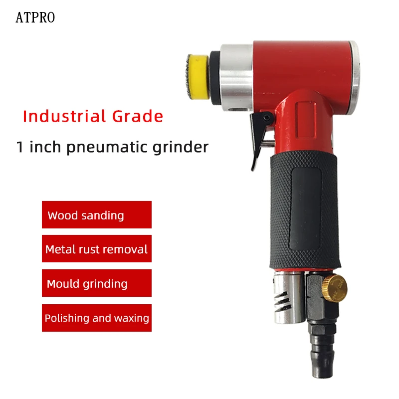 1 Inch Pneumatic Grinder Small Car Waxing Polisher Grinder Eccentric Industrial Mill Woodworking Tools