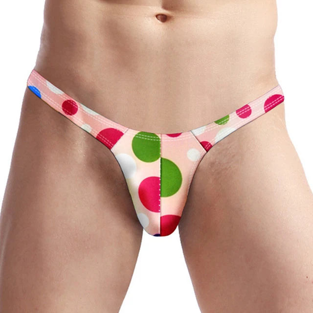 Lingerie masculina com estampa tanga fio-dental, cuecas biquíni