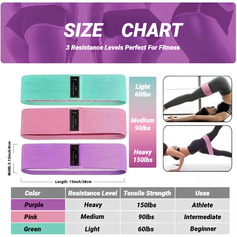 Fabric Resistance Hip Bands 6