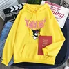 Japanese Anime Sanrio Kuromi Cute Women's Hoodie Student Y2K Sweatshirt Spring and Autumn Outdoor Sports and Leisure Pullover 3