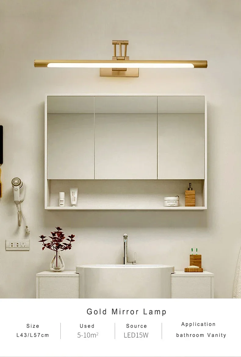 Description Picture 4 of itemLamp LED Linear Bathroom Vanity Light Modern Mirror Front Lamp, Vanity Wall Bar Lighting Fixture Over Mirror, Makeup Lights Dre