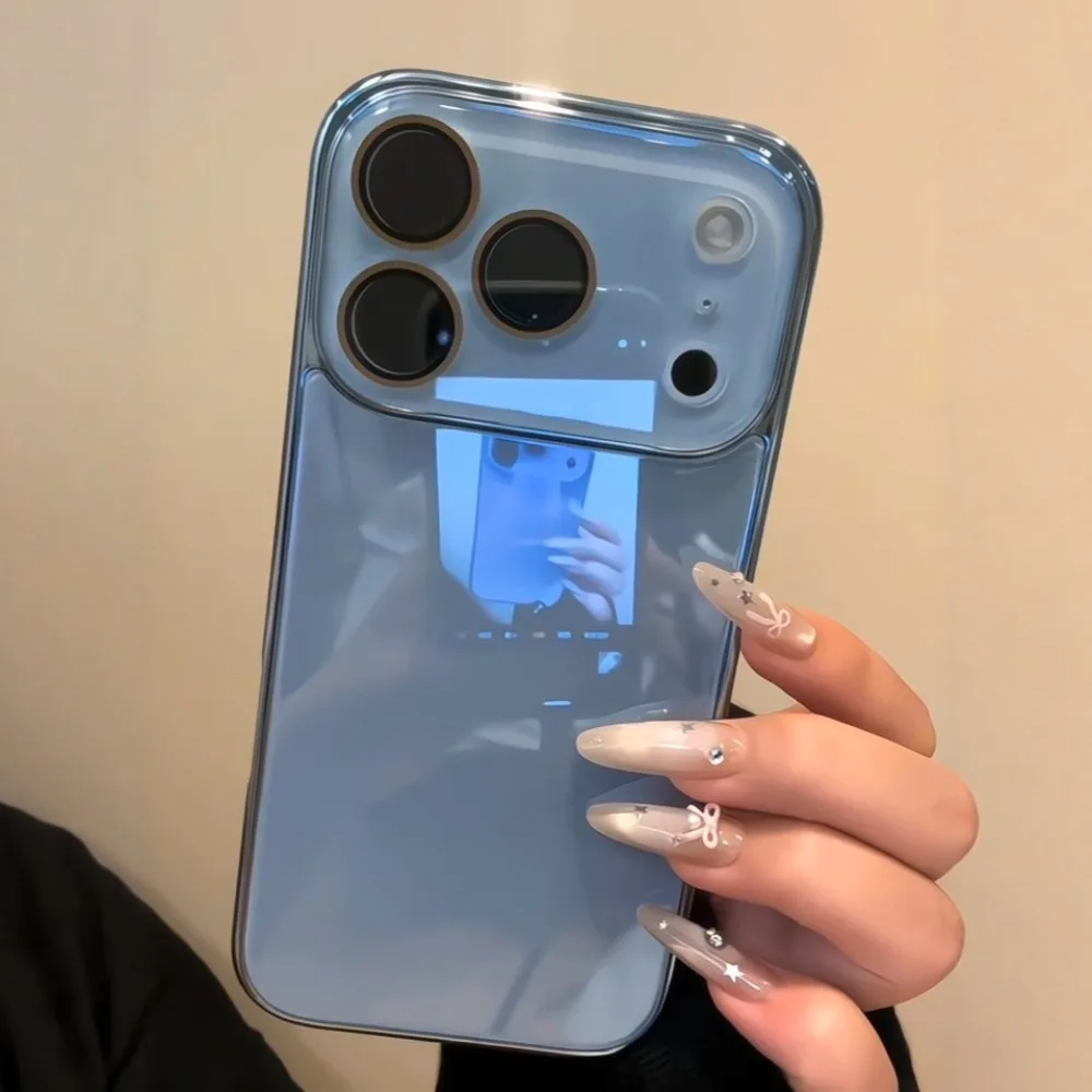 Luxury Plating Shockproof Phone Case with Tempered Glass Camera Protection