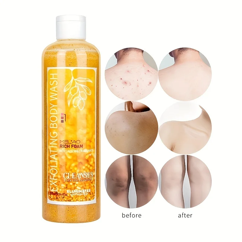 Body Wash Men Women Exfoliating Gold Bath Shower Gel