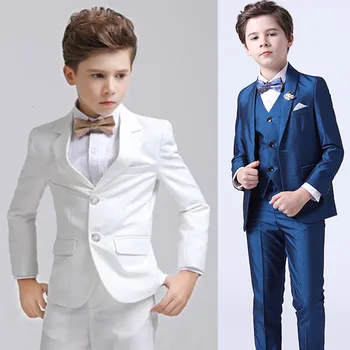 Boys White 3-Piece Suit 1
