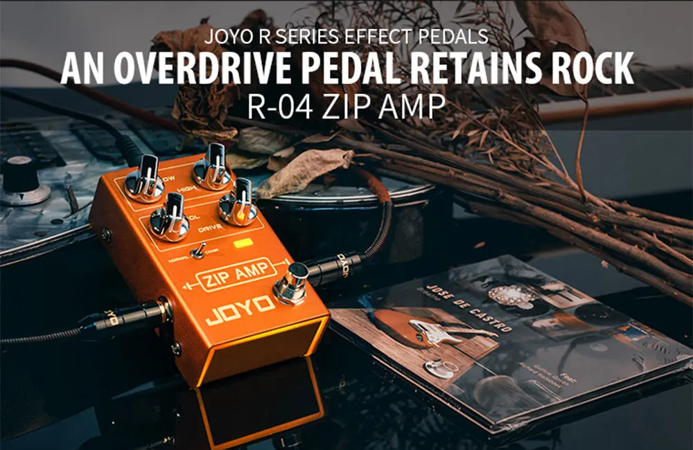 R-04 ZIP AMP Overdrive Pedal Rock Compression Tone with Gain COMP True Bypass Ov