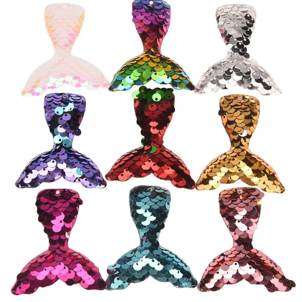 

360PCS Mermaid Tail 2inch Kawaii Hair Accessories for Girls Headwear No Hair clips Cake Insert Key Chain Pendant Supplies