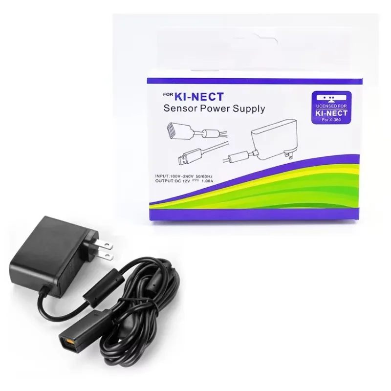 Power Supply with USB Cable Charging for Xbox 360 Charger EU /US PLUG USB AC Adapter for KI-Nect Sensor Power Supply