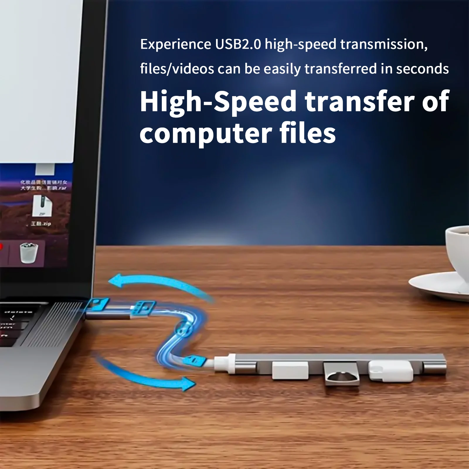 USB Hub Adapter 3.0 USB C Docking Station Type C Laptop Docking Station For MacBook Pro iPad Samsung HP Laptop HUB 4 in 1