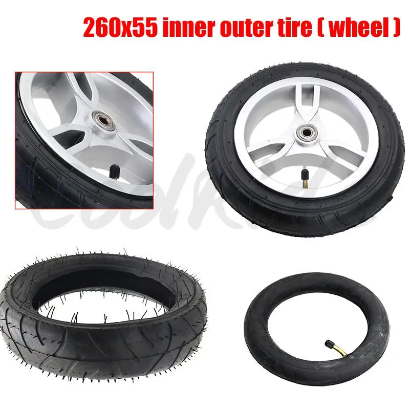 10 Inch Children's Tricycle Accessories Children's Bicycle Wheel Pneumatic Wheel Tire Inner Tube Outer Tyre 260x55