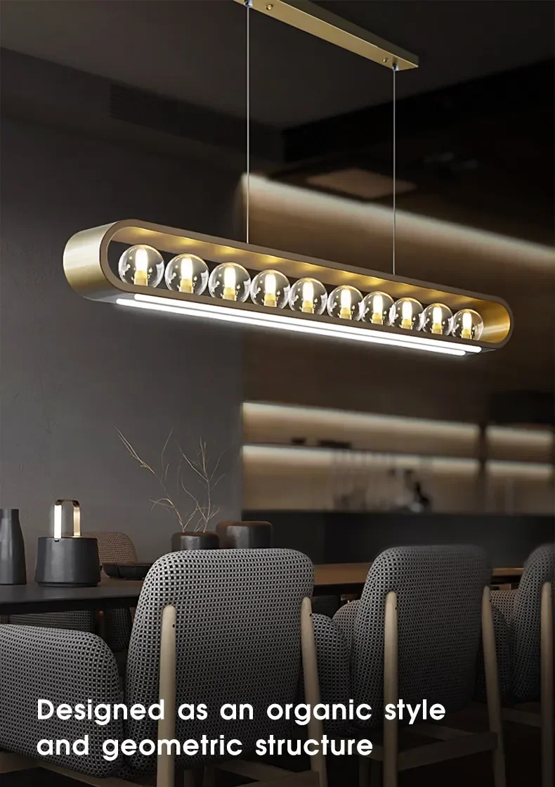 Description Picture 3 of itemModern Led Pendant Lights Gold White Chandelier Indoor Lighting For Dining Room Kitchen Led Fixtures Living Room Decoration