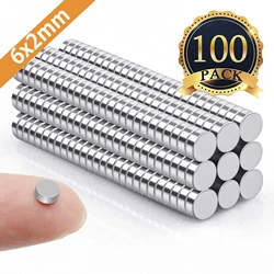 Super Powerful Disc Magnets for Fridge, DIY, Building, Scientific, Craft, and Education Projects (100pcs)