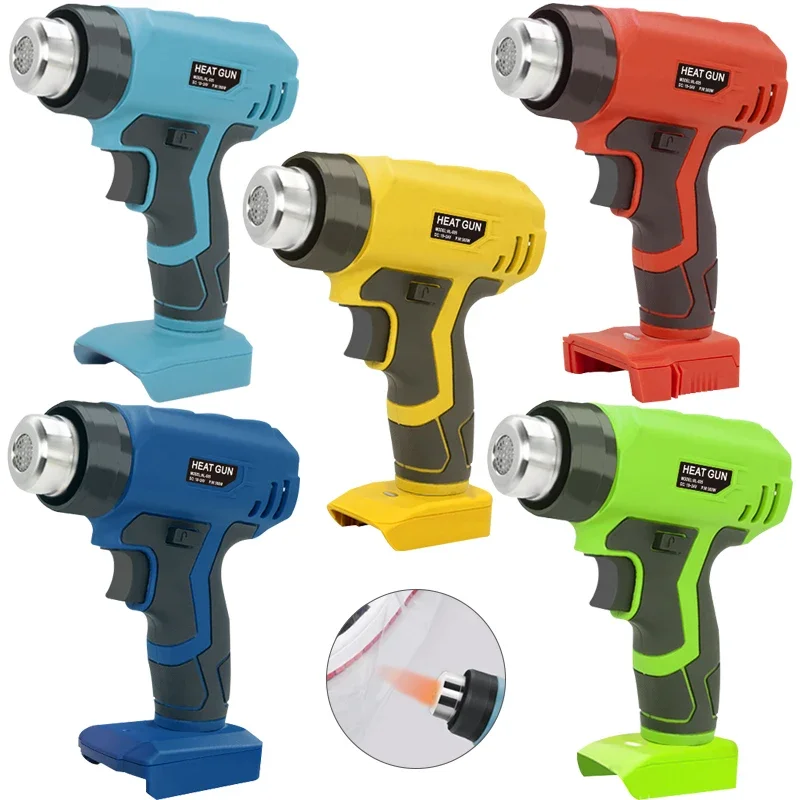 Pistola termica portatile pistola termica elettrica senza fili con 4 ugelli per batteria agli ioni di litio Makita/Dewalt/Milwaukee/Bosch/Black Decker 18V 20V