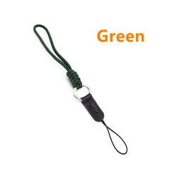 Woven Nylon Camera Wrist Strap Rope in Black (Green)