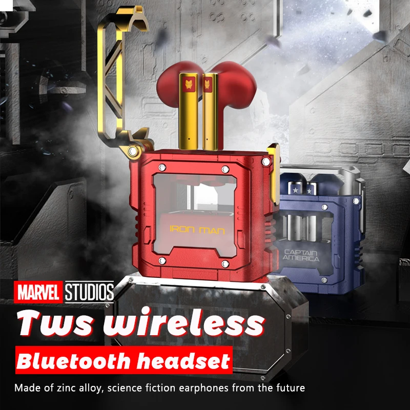 

Disney Marvel Ltws Wireless Bluetooth 5.0 Noise Reduction Headphones Btmv08 Rotatable Metal Headset Hifi Stereo Sound Gaming