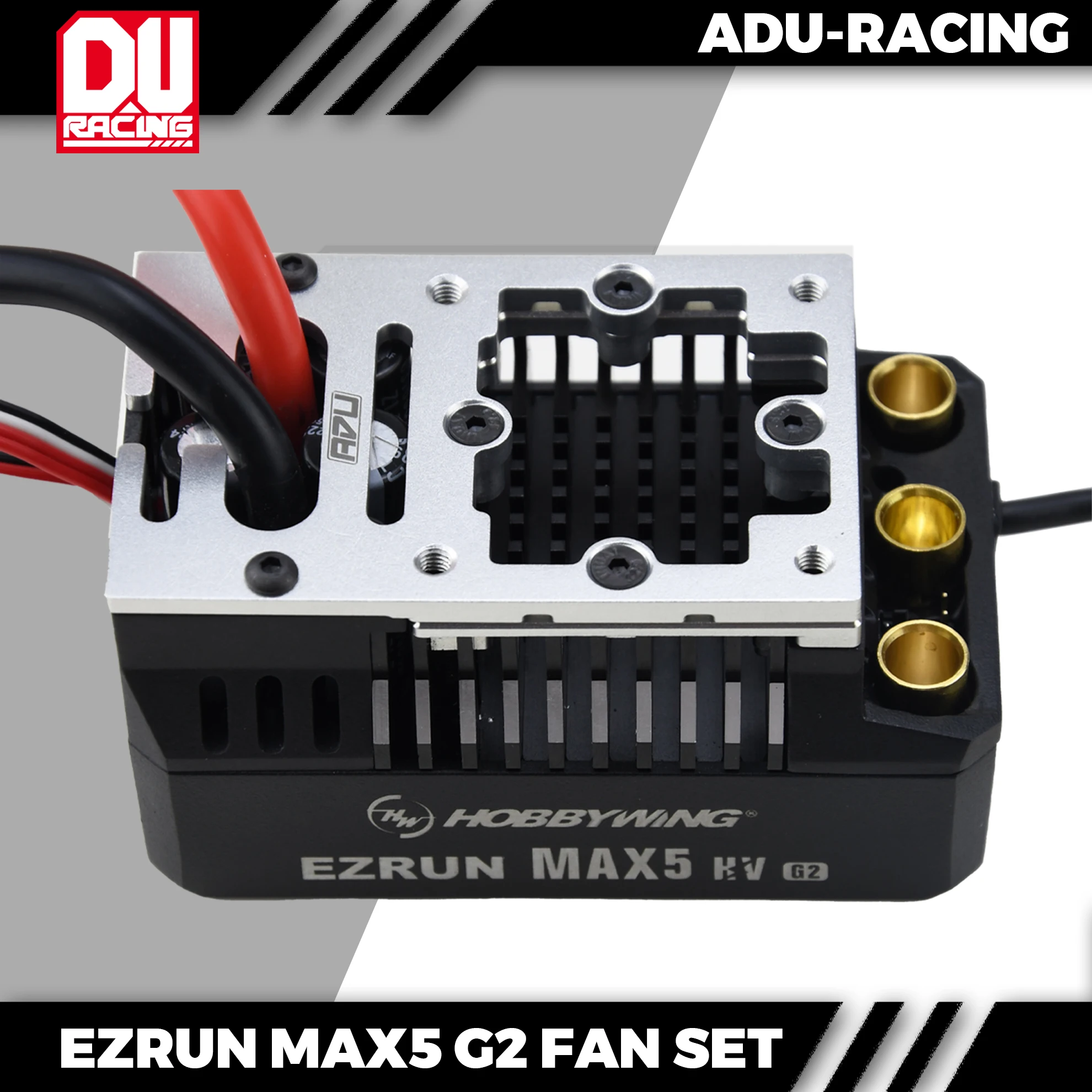 RC Car Cooling Fan Set 5028 High Speed Fan Set Alloy Base For EZRUN MAX5 HV G2