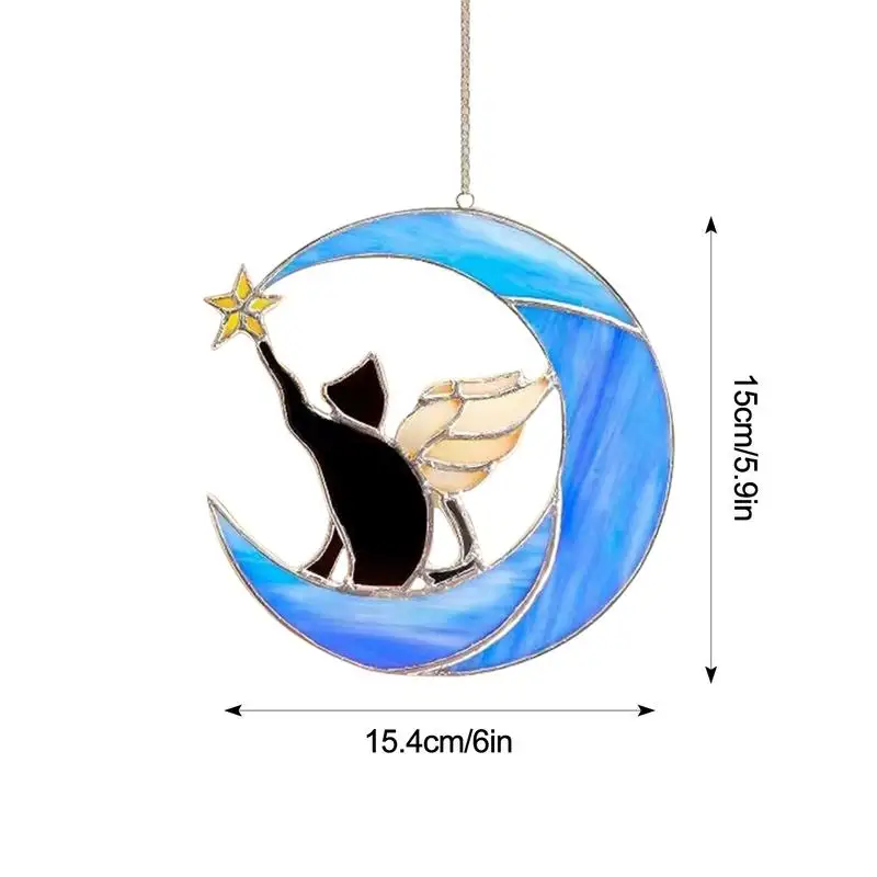 RONDINI IN VETRO DIPINTO Acchiappasole/Appendiabiti da parete. Vetro dipinto. Uccello in vetro colorato 7 x 6. sw50 Regalo fatto a mano. Decorazione per la casa con animali selvatici. - Italia
