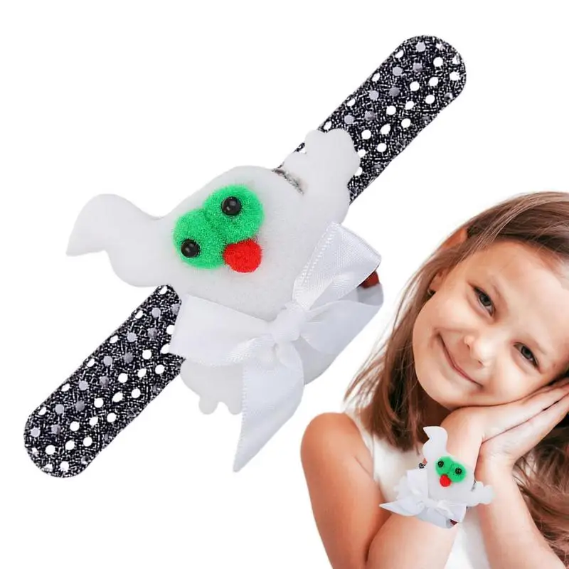 Halloween Slap Bracciali Bulk Kids Halloween Bracciale Pumpkin Bat Ghost Kids Halloween Toys Trick Or Treat Bag Filler Party