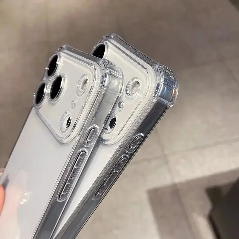 Enhanced Shockproof TPU Transparent Phone Case - Anti-fall Protection