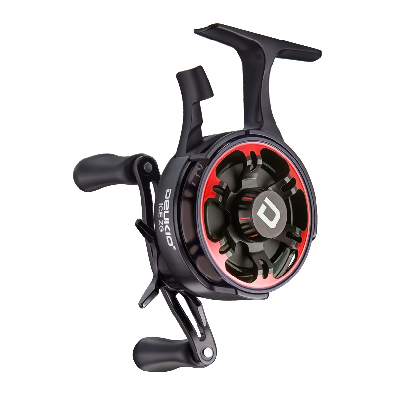 Keenso ポータブル 冬用 アイスフィッシングリール ホイール 高強度 スピニングフィッシングリール ワイヤー付き アウトドア キャスティングタックル DEUKIO アイスフィッシングリール冬コイルハイフット 2.5:1 ポータブル