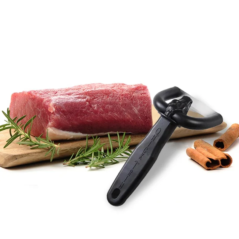 Meat Fat Trimmer Beef Pork Handheld Slicer Stainless Steel Blade Fat Cuisine Barbecue Tools Kitchen Gadgets Clean Beef Slicer