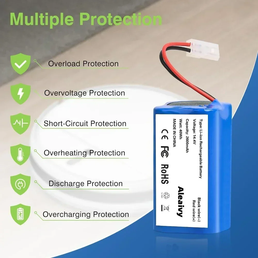 Xiaomi Replacement Battery H18650CH-4S1P XIOMI MIJIA Mi Robot Vacuum-Mop Essential G1 MJSTG1 SKV4136GL 9800mAh