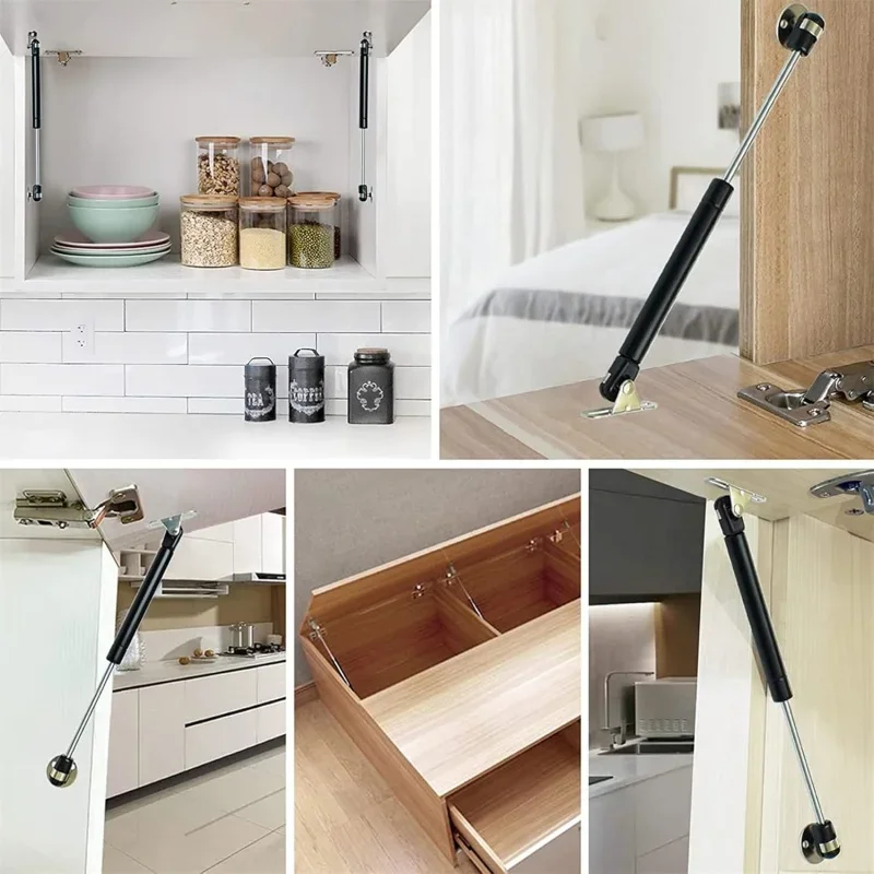 2Pcs Cabinet Door Gas Spring Hinge 3KG-20KG Gas Struts Kitchen Cupboard Hydraulic Hinge Strut Lid Support Box Furniture Hardware cabinet door hinges