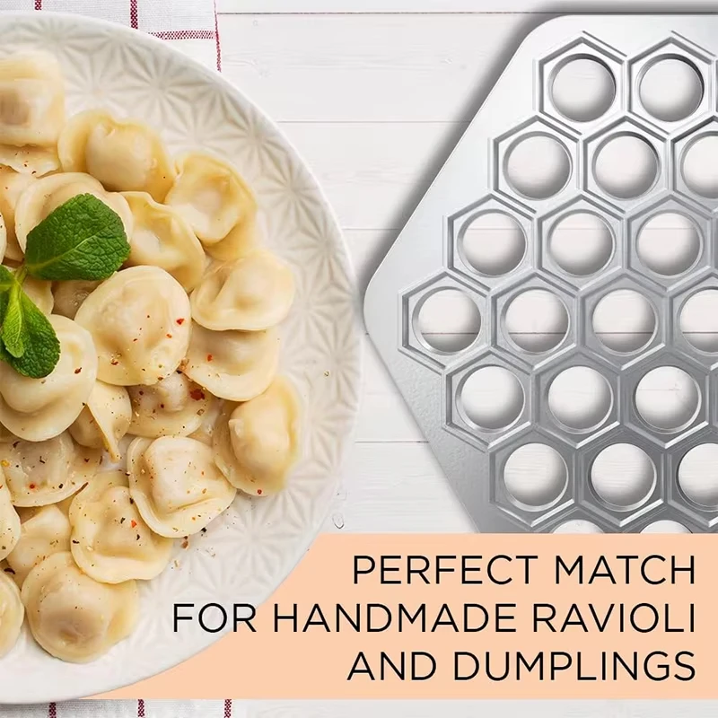 New Pelmeni Dumpling Mold Metal 37 Hole Pastry Press Kitchen Dough Press Ravioli Making Mould for Ravioli and Dumplings