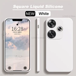Original Liquid Silicone Shockproof Phone Case - Soft Cover for Poco F6 Pro (White)